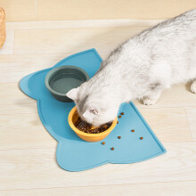 Non Spill Non Slip Waterproof and Easy To Clean Pet Silicones Placemats Kitty and Dog Mats Placemats
