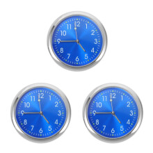 3Pcs Practical Blue Quartz Car Clock Adhesive for Dashboard