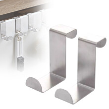 Dreamyjuly 2-Pack Door Hook Hangers – Stainless Steel, Wall-Mounted, Compatible with Coats, Bags, Robes, Towels & Bathroom Essentials