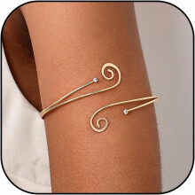 Bracelete de ouro para o braço, joia feminina para a parte superior do braço.