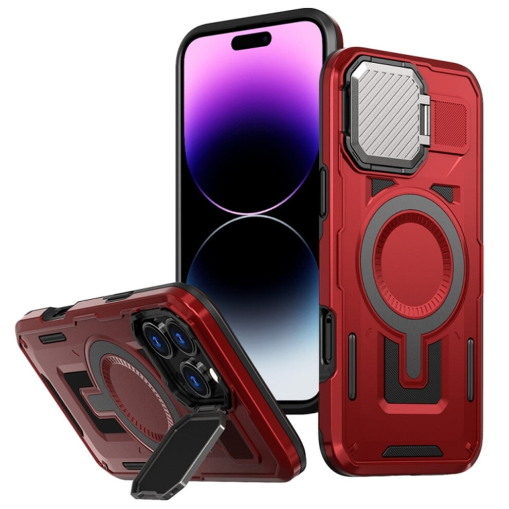 Magsafe Case For Iphone 14 Pro Max 6.7 Inch Rugged Red 9180435631510