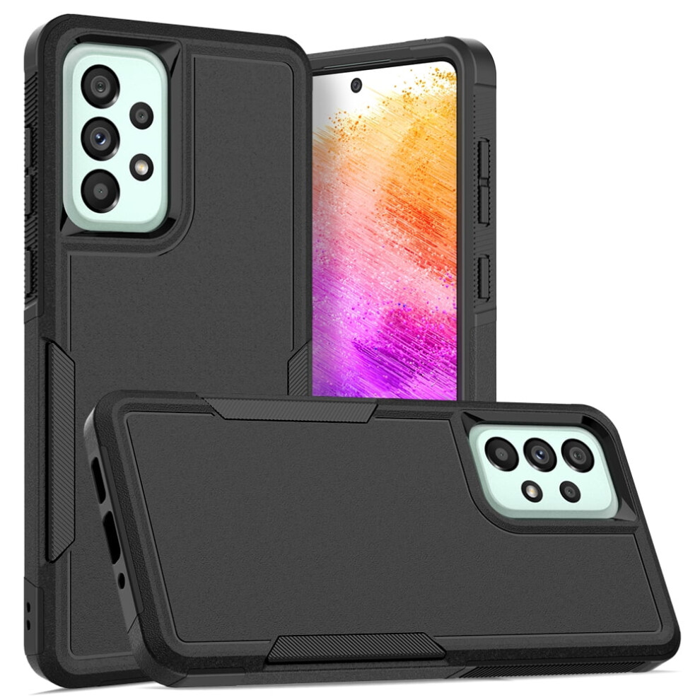 Defender Case For Compatible With Samsung Galaxy A73 5G Â Heavy Duty, Dustproof, Shockproof, Non-Slip Rugged Cover, Black 9152228577596