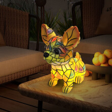 Lámpara de noche con forma de figurita pequeña - Decoración para el hogar con varios diseños de perros, iluminación para estantes, mesas y