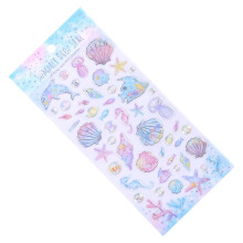 Sea Creature Embossed Decorative Sticker Kids Inspirational Sticker For Notebook