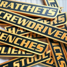 Magnetische gereedschapskistlabels voor stalen lades (12 stuks)