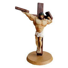 Crucifix Wall Cross – Jesus Statue & Catholic Hanging Cross for Religious Wall Art, Compatible with Home Décor