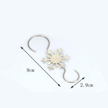 Christmas Ornament Hooks – Snowflake S-Shaped Metal Hangers, Gold Finish, Durable, Set of 20