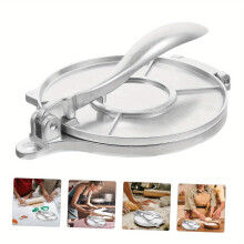 6.5" Deluxe Dough Press for Tortillas, Dumplings & Bread – Aluminum Alloy, Non-Stick, Easy-Release – Compatible with Home Kitchens