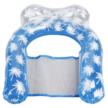 Breathable Mesh Fabric Seat Pool Floats Adult, Floating Water Hammock Thick PVC Material Inflatable Pool Floats Foldable After Deflation UV Resistant