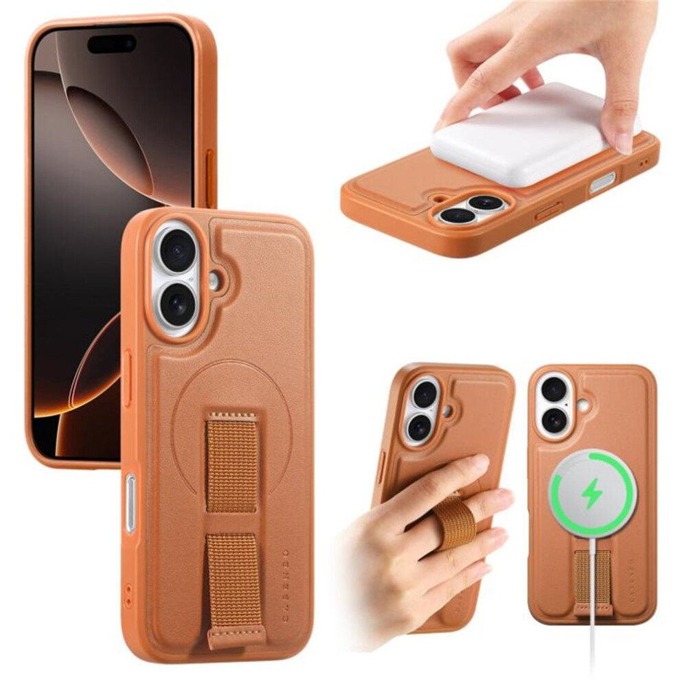 For Compatible With Iphone 17 6.3" Case With Belt Clip Holster And Kickstand Magsafe Magnetic Phone Cases,,For Compatible With Iphone 17 Brown 9170372185115