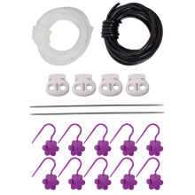 Knitting Stoppers 4 Pieces Knitting Needle Protector 2 Metal Pins 2 Cords 10 Markers Crocheting Accessories value
