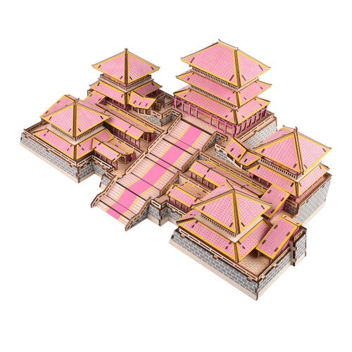 Kit de decoração DIY para casa: Quebra-cabeça 3D de madeira com luzes LED, estilo clássico e sofisticado, perfeito para decorar sua mesa e