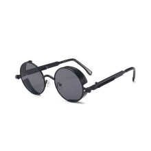 Okrągłe okulary przeciwsłoneczne w stylu retro steampunk, z soczewkami polaryzacyjnymi i filtrem UV400, oprawka metalowa dla mężczyzn i kobiet,
