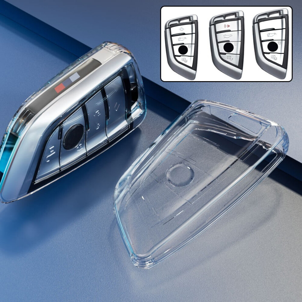 Tpu Transparent Car Key Case Cover For Bmw F20 G20 G30 X1 G05 X6 X7 Remote Smart Key Shell Holder Transparent 9152228577930