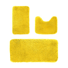 Tapis de bain ultra-absorbant, lavable en machine, surface épaisse et moelleuse, envers antidérapant en latex, séchage rapide.