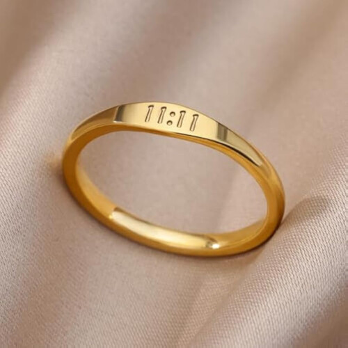 1111 Engelengetal Ring voor Dames, Roestvrij Staal 1