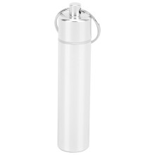 Léger, robuste et élégant, porte-cure-dents portable en métal, mini-pilule en alliage d'aluminium pour un accès rapide à vos essentiels (argent)