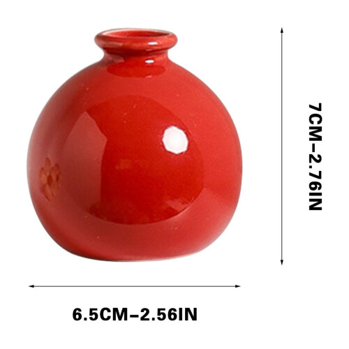Amusing Home Decor Items Red Ceramic Vases 2