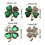 Ensemble de 4 broches trèfle à quatre feuilles en alliage 4