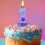 Bougies d'anniversaire multicolores en chiffres romains 3