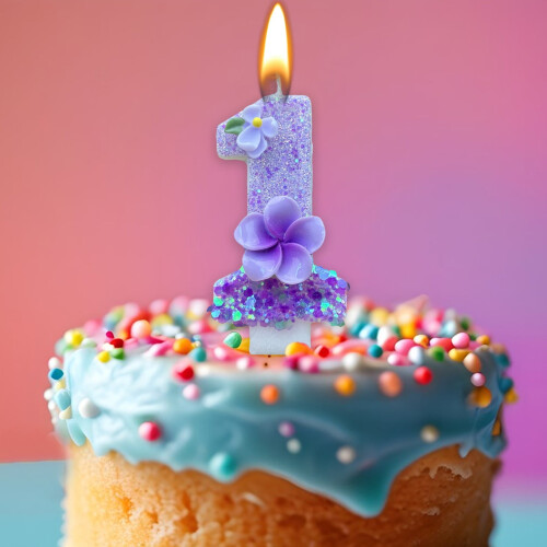 Bougies d'anniversaire multicolores en chiffres romains 2