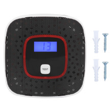 Electrochemical CO Sensor Carbon Monoxide Detector With Digital Display And LED Lights, Battery Operated Loud Alarm System For Real Time Detection In