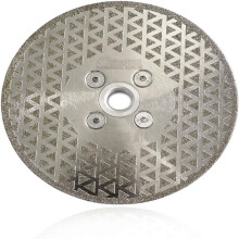Disco de sierra de diamante para cortar y desbastar, 5 pulgadas (125 mm), disco de diamante electrochapado con revestimiento de una sola cara para