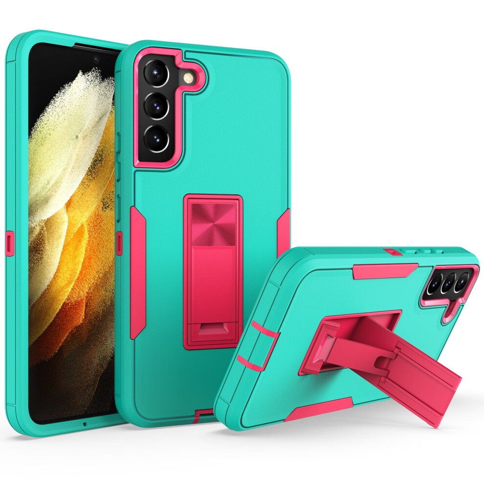 Compatible With Samsung Galaxy S22 Case With Kickstand, Heavy Duty 2-In-1 Hybrid Rugged Shockproof Cover Â Mint 9130661971768