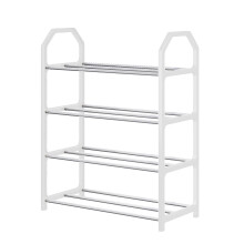 Étagère à chaussures empilable à 4 niveaux Zonao – Solution gain de place pour placard, entrée et rangement au sol, compatible avec les petits