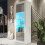 Display Cabinet Illume 170cm - White & Grey Gloss Doors and LED Lights 1