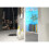 Display Cabinet Illume 170cm - White & Grey Gloss Doors and LED Lights 3
