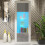 Display Cabinet Illume 170cm - White & Grey Gloss Doors and LED Lights 4
