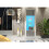 Display Cabinet Illume 170cm - White & Grey Gloss Doors and LED Lights 5