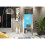 Display Cabinet Illume 170cm - White & Grey Gloss Doors and LED Lights 6