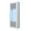 Display Cabinet Illume 170cm - White & Grey Gloss Doors and LED Lights 9