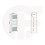 Display Cabinet Illume 170cm - White & Grey Gloss Doors and LED Lights 10