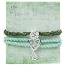 Pack Of 2 Green Follow Your Dreams Bracelet Bobbles