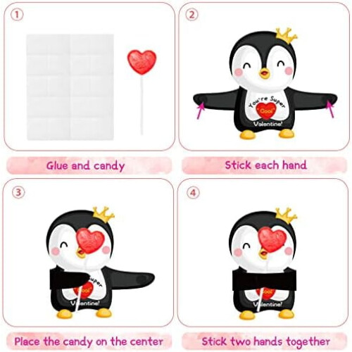 Valentine's Day Cards for Kids Classroom Candy Holders 36 1