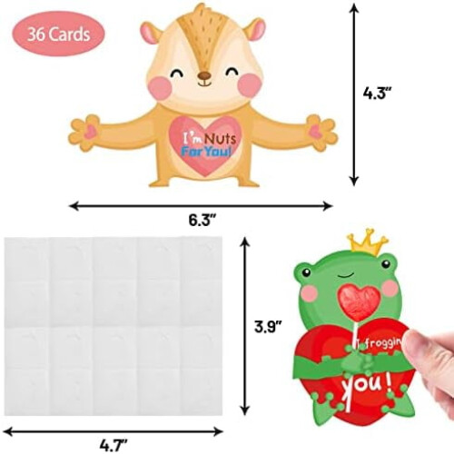 Valentinstagskarten für Kinder, Klassenaustausch, 36 Stück 2