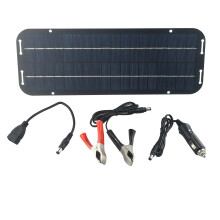 Acculader voor 12V-voertuigsystemen, druppellader, 60W zonnepaneel met antislipvoet en UV-bescherming, draagbaar zonnepaneel