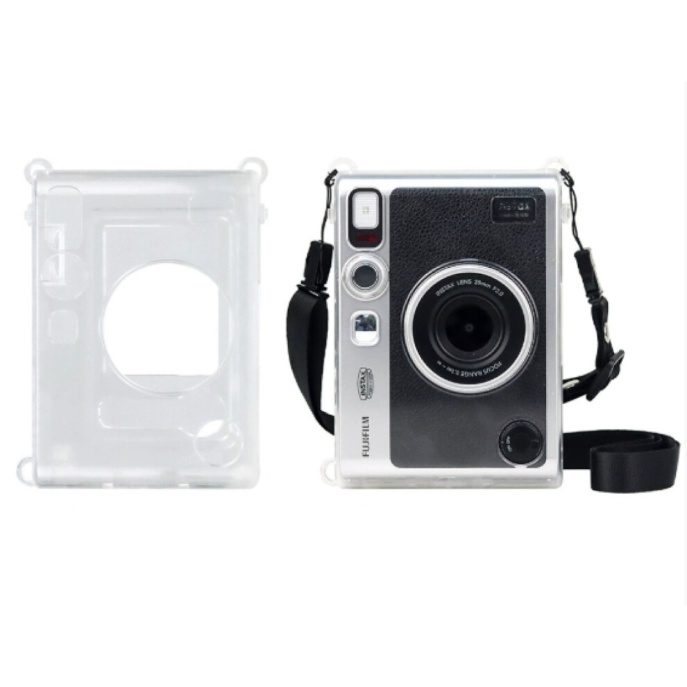 Scratch Resistant Case For Fujifilm Instax Mini Evo, Drop Resistant Clear Design Protective Cover With Adjustable Shoulder Strap, Hard Pvc 9083649423080