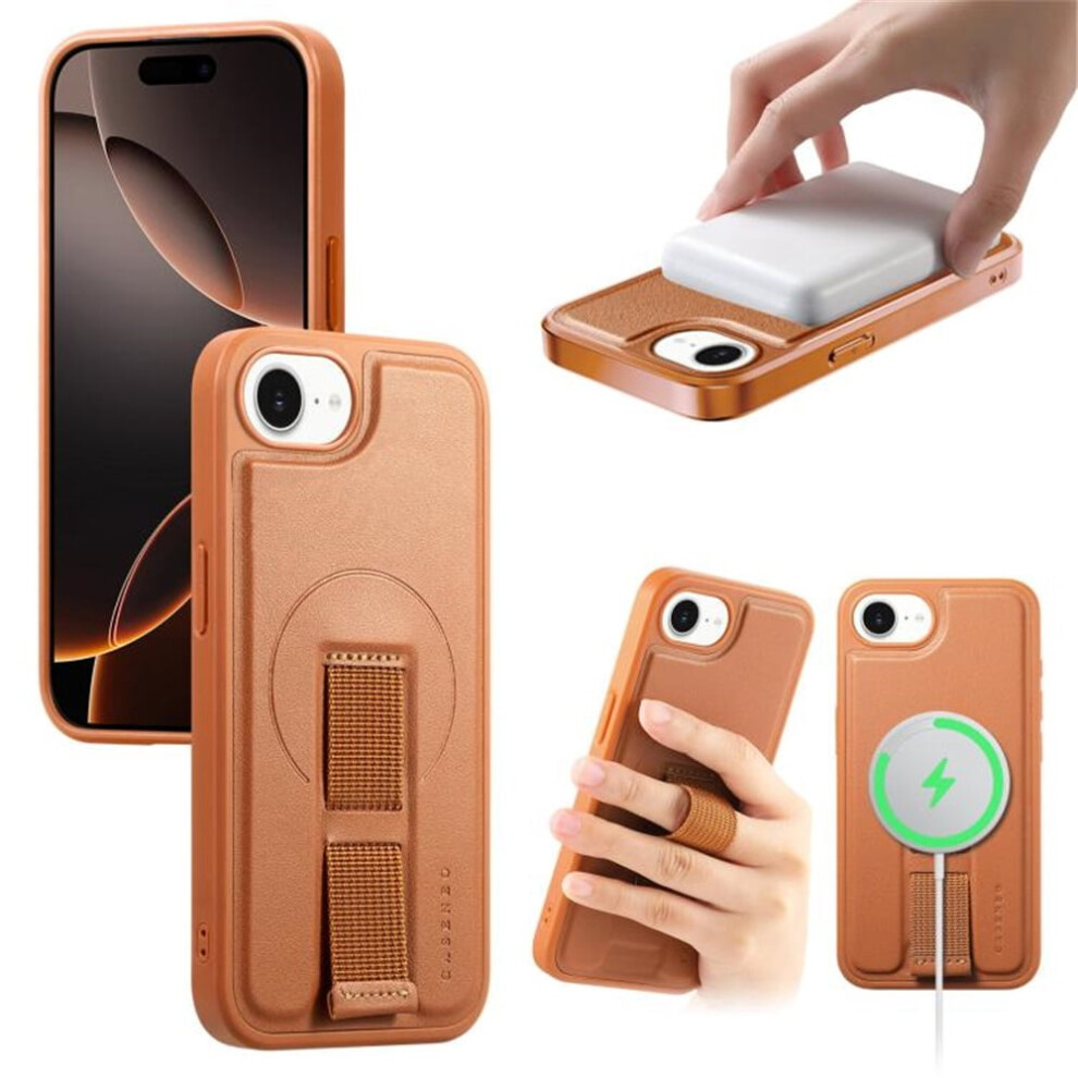 For Compatible With Iphone 16E 6.1" Case With Belt Clip Holster And Kickstand Magsafe Magnetic Phone Cases,,For Compatible With Iphone 16E Brown 9165521689248