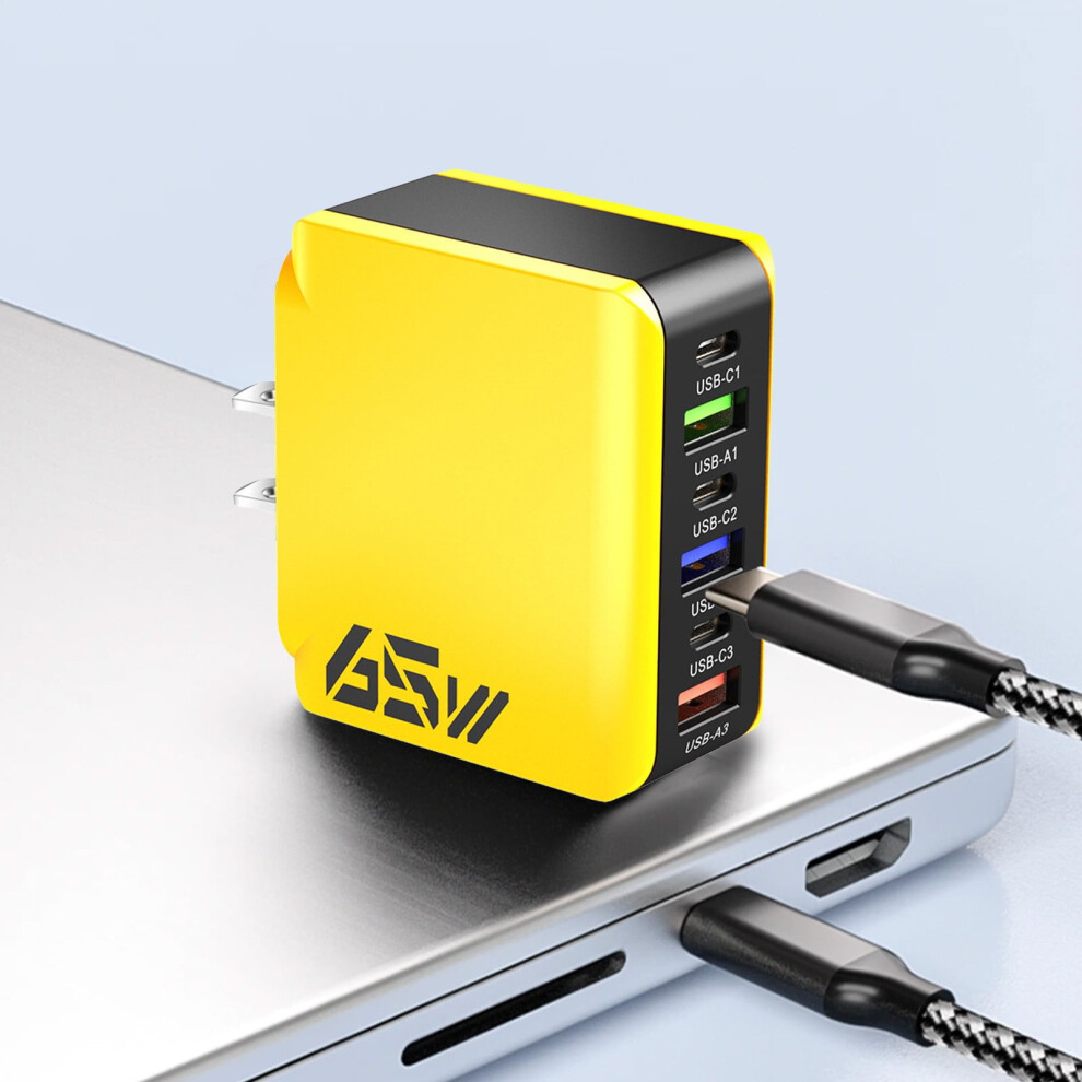 Wzxpwt 65W Multi-Port Fast Charging Charger, Usb Compatible 6-In-1 Rapid Charger For Multiple Devices Â Compact & Safe Travel Adapter 9130661973892