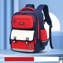 Backpack for School Lightweight Durable British Style Large Capacity Bookbag with Adjustable Padded Straps(Red)