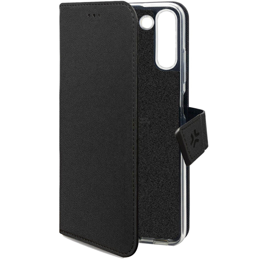 Celly Black Wallet Case For Samsung Galaxy A17 5G/4G, Eco-Leather