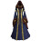 Robe Renaissance à capuche pour femme, taille haute élastique, fluide 1