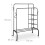 Clothes Rack on Wheels with Double Rails and Shelves 3