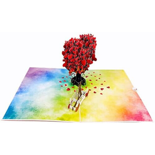 Lesbian Love Tree Pop-Up Greeting Card 3D 2