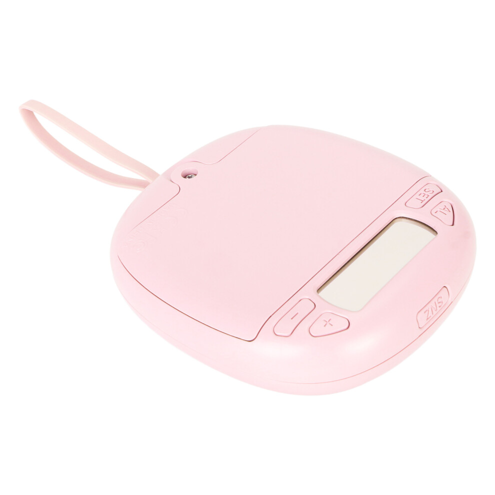 Portable Vibrating Led Alarm Clock For Students & Kids, Rose Pink