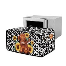 Highland Cow Sunflower Toaster Oven Cover, 20.5"x16.5"x10", with Side Pocket, Easy Clean, Dust & Stain Protection, Compatible with Most Toaster Ovens